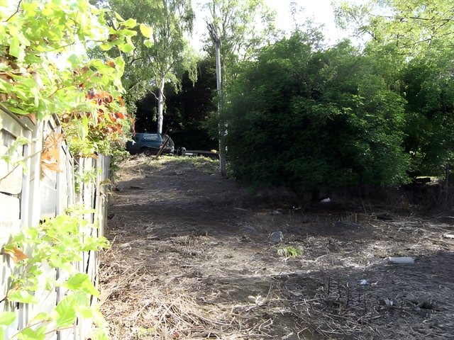 Rear garden before work