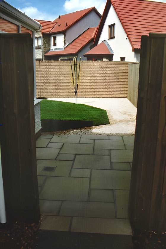 Paved area installed