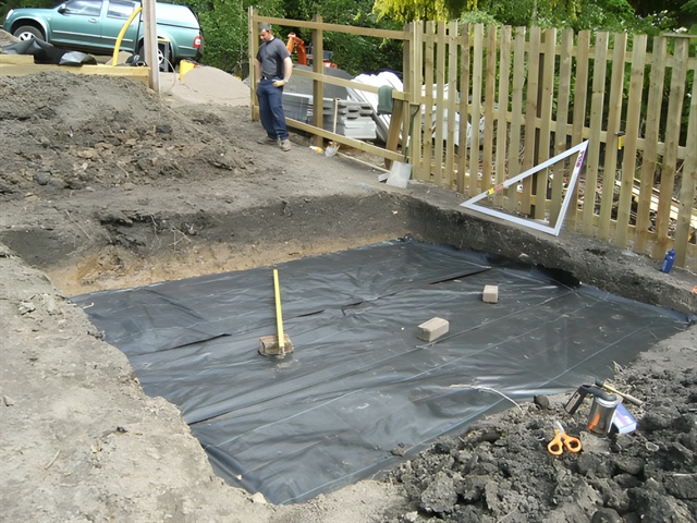 Patio area preparation