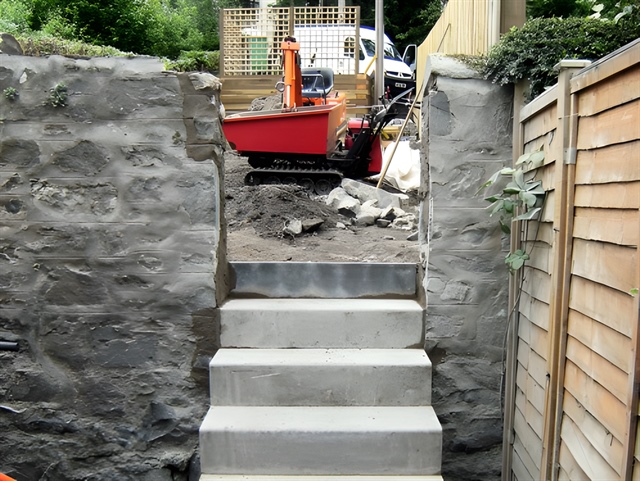 Gate steps installed