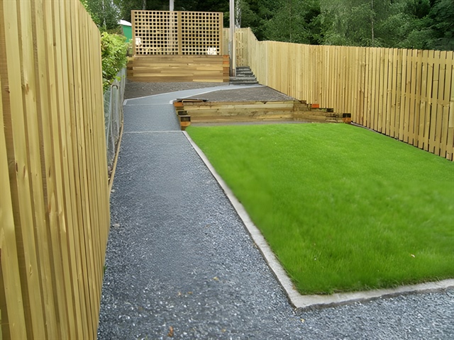 Paths made up; fencing complete